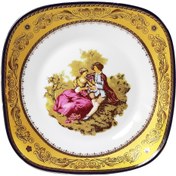 تصویر بشقاب چینی پردیس کاشان مدل لیلی و مجنون بسته ۶ عددی 