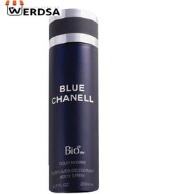 تصویر اسپری بدن مردانه مدل Blue Chanell حجم 200 میلی لیتر بیو استار Bio Star Blue Chanell Deodorant Spray For Men 200ml