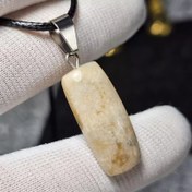 تصویر گردن آویز سنگ طبیعی فسیل مرجان معدنی کد 33316 