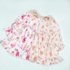 تصویر پیراهن دخترانه لینن نانو مدل بهار گلدوزی کار دست 