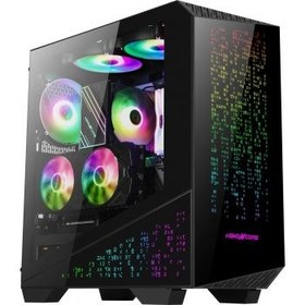 تصویر Abkon Core T750G کیس Abkon Core T750G Sync V2, Full-Tower Cases With Side panel Tempered Glass, ATX, M-ATX, Mini-ITX,E-ATX, PCI Slots 7+2, Case RGB - Black | T750G-SYNC-V2
