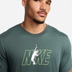 تصویر تی شرت تنیس مردانه نایک NikeCourt Dri-FIT- یشمی 