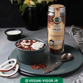 تصویر گرانولا فندق شکلاتی 380 گرم گرانولایف وگان ویگر Vegan Vigor granolaif hazelnut chocolate granola 380g