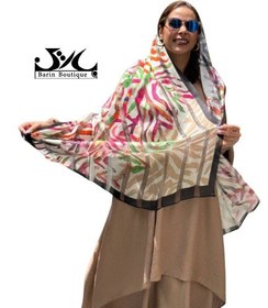 تصویر شال زنانه رنگی رنگی 
