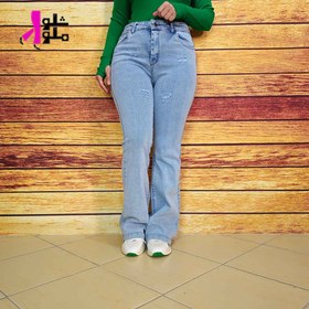 تصویر شلوار جین بوتکات یخی زنانه | کد 2453 | شلوارملوار 