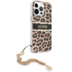 تصویر قاب آیفون CG mobile مدل Guess Case Leopard Print And Stripe W Charm Chain 