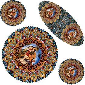 تصویر ست رومیزی 4 تکه مدل S32-42 