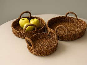 تصویر ست گرد حصیری روژان 