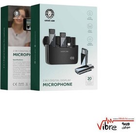تصویر میکروفن بی سیم گرین لاین مدل 2 در 1 دیجیتال Green Lion 2 IN 1 Digital Display Microphone