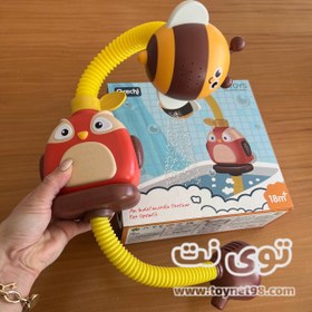 تصویر دوش حمام کودک طرح جغد زنبوری مدل G416 