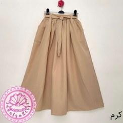 تصویر دامن لینن مانگو کلوش رنگبندی متنوع 