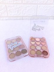 تصویر پالت سایه چشم Totally Plastic میس لارا – ۱۲ رنگ نود قلبی مات و شاین 