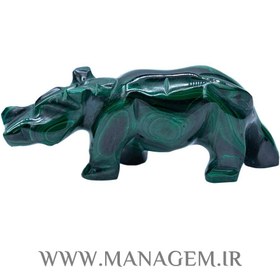 تصویر مجسمه کرگردن مالاکیت 