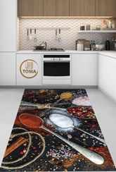 تصویر فرشینه آشپزخانه طرح ادویه ها کد010 kitchen rug