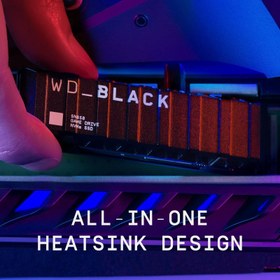 تصویر حافظه اس اس دی اینترنال وسترن دیجیتال مدل Black SN850 PS5 Heatsink M.2 2280 NVMe ظرفیت 1 ترابایت Western Digital Black SN850 PS5 Heatsink M.2 2280 NVMe 1TB Internal SSD
