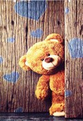 تصویر فرش کودک افرند مدل خرس تدی کد 116 