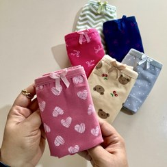 تصویر شورت زنانه طرح توت‌فرنگی ۵ عددی فری سایز 