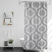 تصویر پرده حمام پیسو مدل BZ-38 سایز 180×200 سانتی متر | طوسی | 