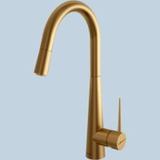 تصویر شیر ظرفشویی شودر مدل ایتن  شاوری طلایی SHouder kitchen faucet iten
