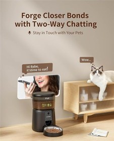 تصویر غذا خوری گربه و سگ (دوربین دار) برند PUPPY KITTY مدل DU35L-VT AUTOMATIC KAMERA PET FEEDER WITH WI-FI