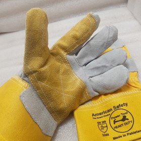 تصویر دستکش جوشکاری آمریکن سیفتی مدل 3244 زرد 