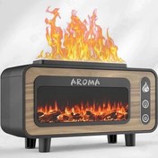 تصویر دستگاه بخور طرح شومینه 