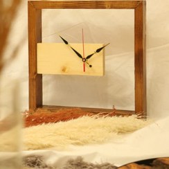 تصویر ساعت دیواری چوبی خاص متریال چوب فنلاندی وارداتی کد022 Special wooden wall clock, imported Finnish wood material