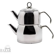 تصویر کتری و قوری ام جی اس مدل K4108 ظرفیت ۳ لیتر با بدنه استیل 