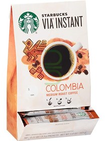 تصویر قهوه فوری کلمبیا استارباکس (بدون شکر) بسته 12 عددی 