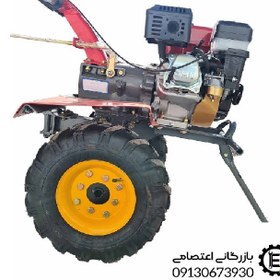 تصویر تیلر کولتیواتور بنزینی 8 اسب مزرعه تقویت شده 