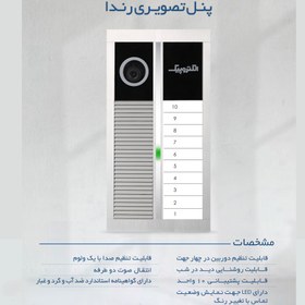 تصویر پنل آیفون تصویری الکتروپیک 3 واحدی مدل رندا 3-unit electropic iPhone panel, Randa model