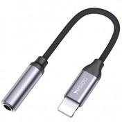 تصویر مبدل لایتنینگ به AUX یسیدو مدل YAU21 Yesido YAU21 Lightning to AUX 10cm Audio Converter