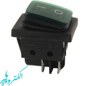 تصویر کلید راکر بزرگ سبز واترپروف 16A 