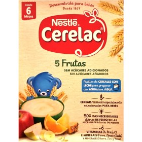 تصویر سرلاک کودک ۵ میوه نستله 250 گرمی Nestle Cerelac 5 Fruits Cereal 