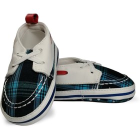 تصویر کفش نوزادی پسرانه طرح کالج سبز آبی کوکالو Cocalo Cocalo Blue-Green College Baby Boy Shoes