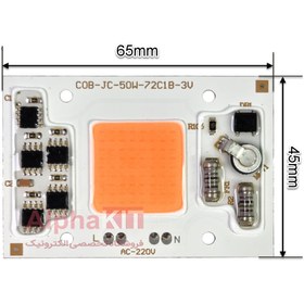 تصویر ال ای دی 50 وات 220 ولت COB رشد گیاه آنتی شوک دار مدل 72C1B 