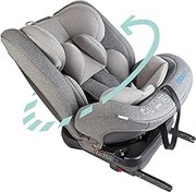 تصویر MOON Rover Car Seat – Baby Travel Gear Group 0-1-2-3 – 360 Degree Baby Carrier Car Seat w/Isofix – 0-12yr Baby Safety Products – Rear & Forward Convertible Car Accessories - Grey 