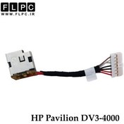 تصویر جک برق لپ تاپ اچ پی HP Pavilion DV3-4000 _FL131 با کابل 