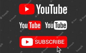 تصویر مجموعه لوگو یوتیوب – Youtube logo collection with flat design 