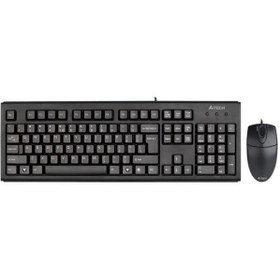 تصویر کیبورد و ماوس باسیم ای فورتک مدل KR-8520D A4Tech KR-8520D Keyboard and Mouse