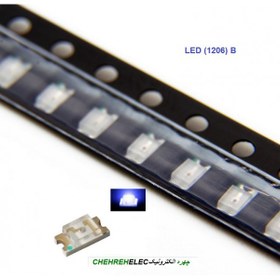 تصویر LED آبی SMD پکیج 1206 