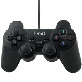 تصویر دسته بازی پی نت مدل G P X2 تکی ا P-net G.P.X2 Gamepad With Shock P-net G.P.X2 Gamepad With Shock