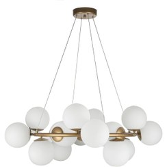 تصویر لوستر مدرن مولکولی ۱۲ شعله فلزی 