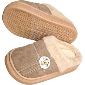 تصویر اسلیپر دخترانه هپی قهوه ای 