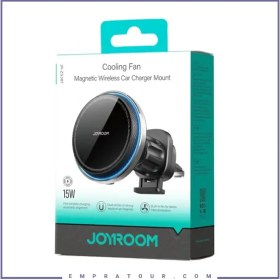 تصویر هولدرو شارژر وایرلس مگنتی دریچه کولری جویروم JOYROOMMagnetic Car Wireless Charger Holder JRZS387 