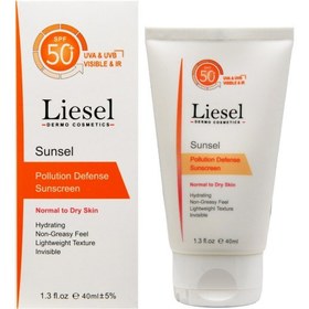 تصویر کرم ضد آفتاب رنگی مدل Sunsel با SPF 50 مناسب پوست نرمال تا خشک حجم 40 میلی لیتر لایسل Natural Beige Liesel Sunsel SPF 50 Tinted Sun Screen for Normal to Dry Skin 40 ml