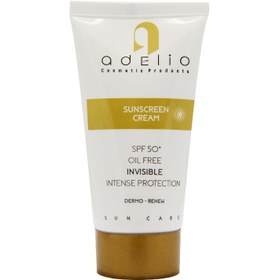 تصویر کرم ضد آفتاب رنگی SPF50+بژ روشن ادلیو Adelio 