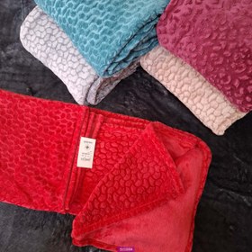 تصویر پتو دو نفره گلبافت مدل فلورا رنگ سرخابی 