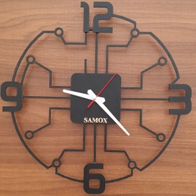 تصویر ساعت دیواری 45 سانتی ساموکس - با لوگو samox Samox wall clock type1