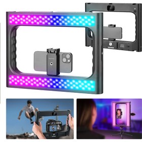 تصویر ویدئو ریگ و لرزشگیر موبایل Neewer مدل Video Making RGB-A111 II به همراه نور ثابت 